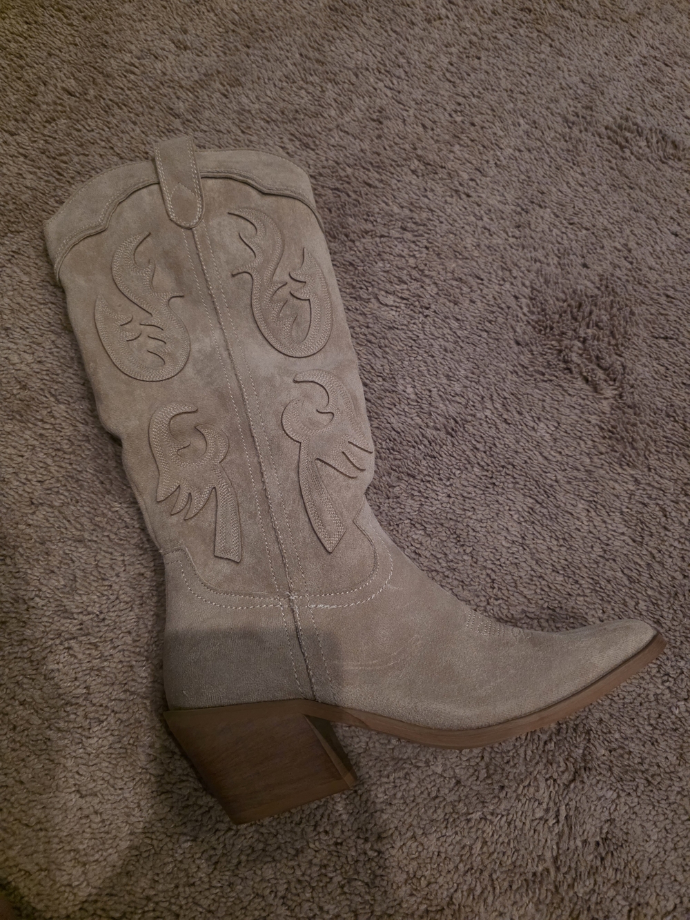 Altar'd State Taupe Suede Western Knee Boot